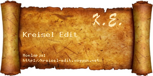 Kreisel Edit névjegykártya